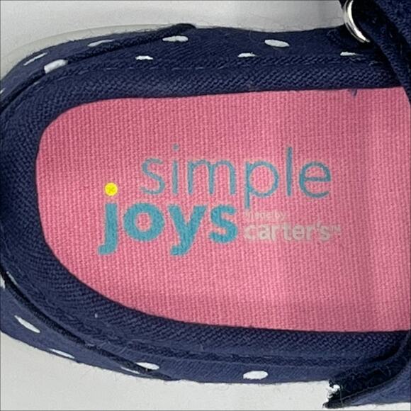 Simple Joys by Carter Canvas Mary Jane Navy/White Polk-a-Dot Size 8 - Picture 12 of 12